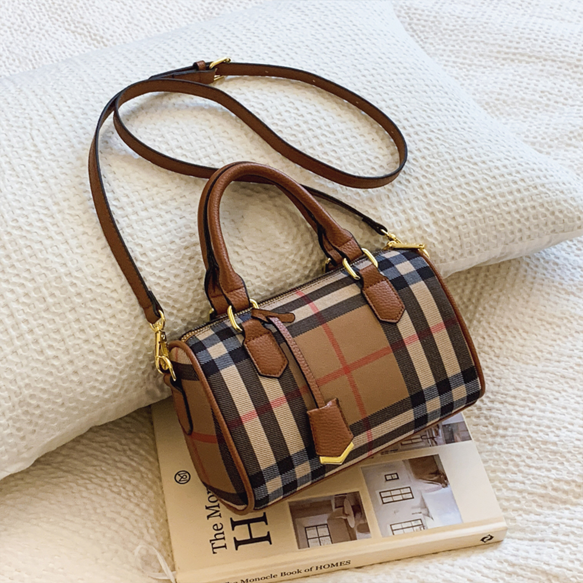 Luxury Bags Vip - Large Capacity Classic Stripe Plaid Pattern