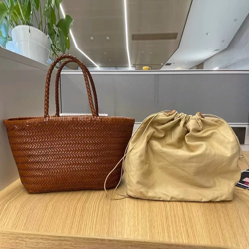 Genuine Leather Handwoven Tote - Luxury Bags Vintage ulasan dan harga