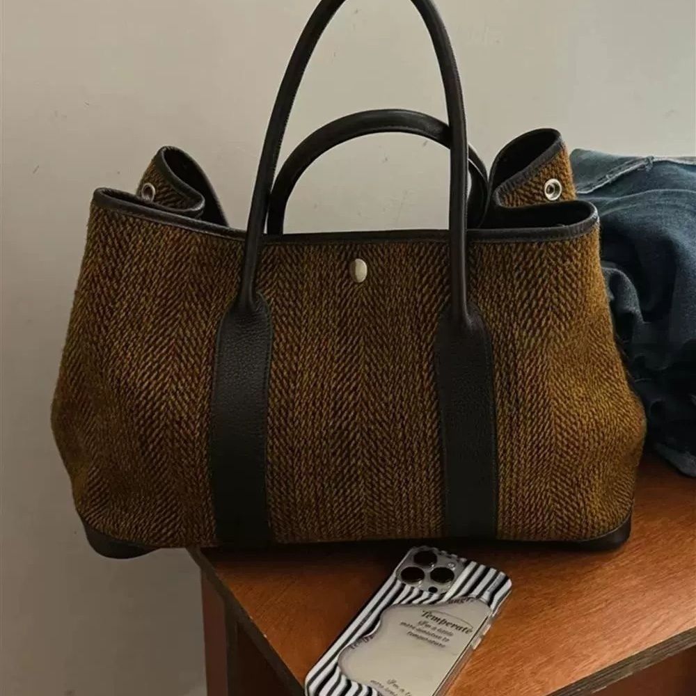 JIAERDI Retro Weave Tote Bag W - Luxury Bags Vintage ulasan dan harga