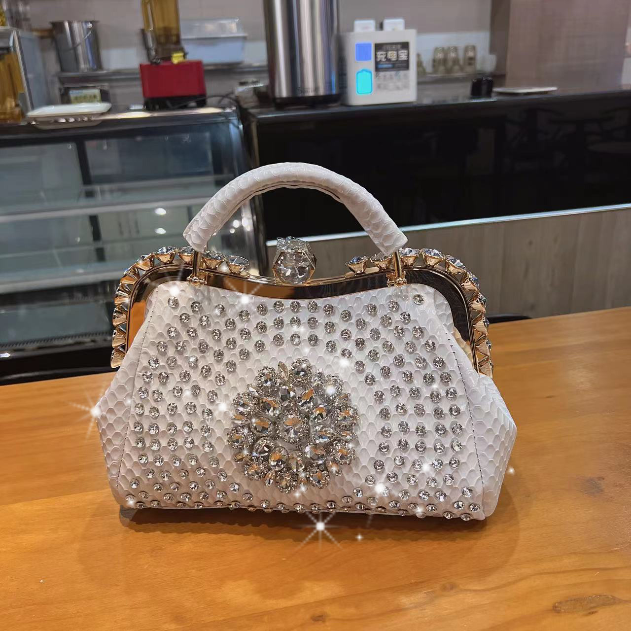 New Rhinestones Top-handle Bag - Luxury Bags On Sale ulasan dan harga