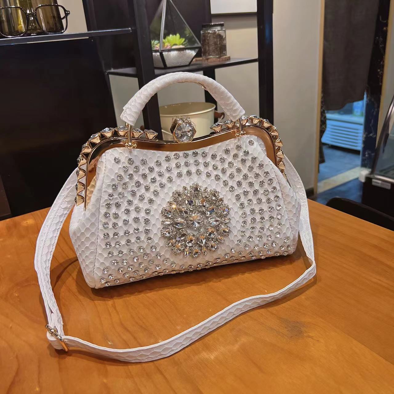 New Rhinestones Top-handle Bag - Luxury Bags On Sale ulasan dan harga