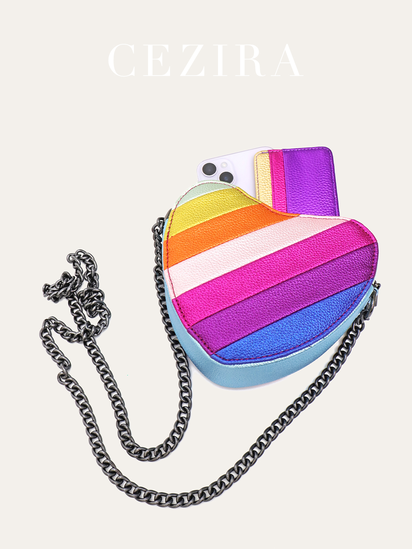 CEZIRA Women's Luxury Heart Sh - Luxury Bags Vegan Leather ulasan dan harga