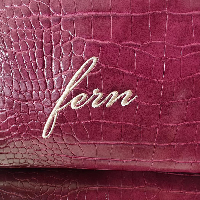 Embroidered Croc Makeup Bag Pe - Luxury Bags Vegan Leather ulasan dan harga