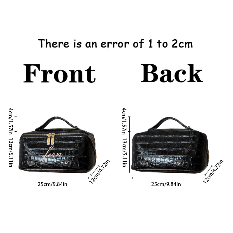 Embroidered Croc Makeup Bag Pe - Luxury Bags Vegan Leather ulasan dan harga